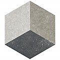 Traffic Hex 3D Grey 8-5/8" x 9-7/8" Porcelain Floor & Wall Tile - 25 Tiles Per Case - 11.5 Sq. Ft.