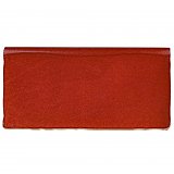 Antic Special Red Moon 3" x 6" Ceramic Bullnose Wall Trim - Sold Per Tile - 0.13 Square Feet