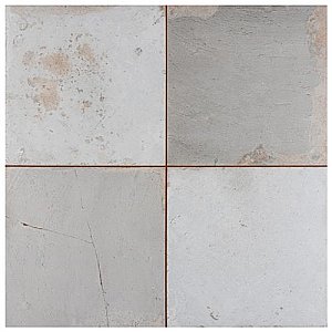 Kings Clay Checker Silver 17-3/4" x 17-3/4" Ceramic Floor/Wall Tile - Sold Per Case of 5 - 11.17 Square Feet Per Case