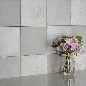 Kings Clay Checker Silver 17-3/4" x 17-3/4" Ceramic Floor/Wall Tile - Sold Per Case of 5 - 11.17 Square Feet Per Case