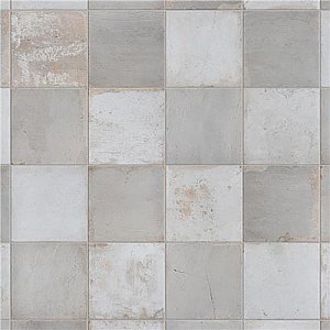 Kings Clay Checker Silver 17-3/4" x 17-3/4" Ceramic Floor/Wall Tile - Sold Per Case of 5 - 11.17 Square Feet Per Case