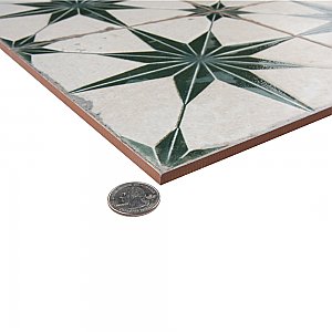 Kings Star Luxe Sage 17-5/8" x 17-5/8" Ceramic Floor & Wall Tile - 5 Tiles Per Case - 10.95 Sq. Ft.
