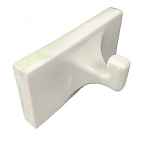 Antique 3" x 6" Subway Tile Towel or Robe Hook in Crackle White