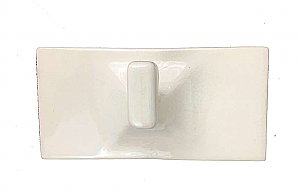 Antique 3" x 6" Subway Tile Towel or Robe Hook in Crackle White