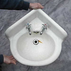Antique Cast Iron Corner Sink