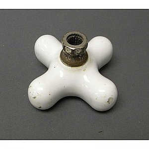 Antique "Hot" Porcelain Faucet Handle