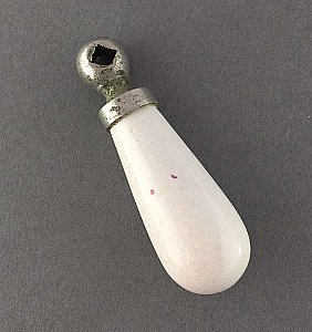 Antique Unmarked Porcelain and Nickel Faucet Lever Handle