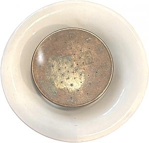 Antique 2 pc. Porcelain & Brass Shower Head - Circa 1920