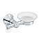 Contemporary Streamlined Series Soap Holder with Glass - Polished Chrome