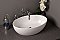 Fireclay Oval Semi Drop-in Lavatory Bathroom Sink