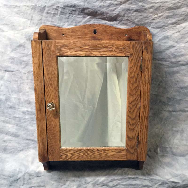 Vintage Oak Medicine Cabinet, Antique Medicine Cabinet With Mirror