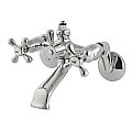 Vintage Wall-Mount Tub Faucet with Riser Adaptor - Polished Chrome
