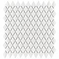 Expressions Beveled Diamond White Glass Mosaic Tile - Per Sheet - .99 Sq. Ft. Per Case