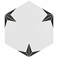 Stella Hex Nero 8-5/8"x 9-7/4" Ceramic Tile - Per Case of 25 Pieces - 11.50 Sq. Ft.