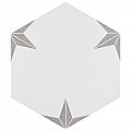 Stella Hex Silver 8-5/8"x 9-7/4" Ceramic Tile - Per Case of 25 Pieces - 11.50 Sq. Ft.