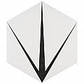 Trident Hex Blanco  8-5/8" x 9-7/8" Porcelain Floor & Wall Tile - 25 Tiles Per Case - 11.5 Sq. Ft.