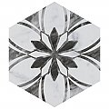 Classico Bardiglio Hex Dahlia Dark 7" x 8" Porcelain Floor & Wall Tile - Per Case of 25 - 7.50 Sq. Ft.