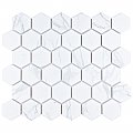 Carrione Hex 2" Matte Carrara 11-1/8" x 12-5/8" Porcelain Mosaic Tile - Per Case of 10 - 10.0 Sq. Ft.
