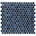 Hudson Penny Round Glacier Blue Porcelain Mosaic Tile - Per Case of 10 Sheets - 10.70 Sq. Ft.