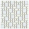 University White 11-3/4" x 11-3/4" Porcelain Mosaic Tile - 10 Tiles Per Case - 9.8 Sq. Ft.