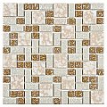 University Beige 11-3/4" x 11-3/4" Porcelain Mosaic Tile -10 Tiles Per Case - 9.8 Sq. Ft.