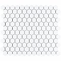 Hudson Hex 1" Matte White Porcelain Mosaic Tile - Per Case of 10 Sheets - 11.20 Sq. Ft. Per Case