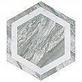 BioTech Bardiglio Hex Deco 11" x 13" Porcelain Floor & Wall Tile - Per Case of 14 - 10.64 Sq. Ft.