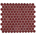 Tribeca 1" Hex Glossy Rusty Red Porcelain Mosaic Tile - Sold Per Case of 10 Sheets - 8.65 Square Feet Per Case