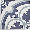 Cemento Queen Mary Sky - 7-7/8" x 7-7/8" Handmade Cement Tile - Per Case of 12 - 5.51 Sq. Ft