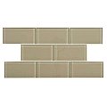 Tessera Subway Sandstone 3" x 6" Glass Tile - Beige/Cream - Per Case of 8 - 1 Square Feet