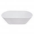 67-Inch Solid Surface White Stone Freestanding Tub with Drain, Matte White