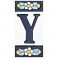 Sevillano Flora Address Letter Y 2-1/8" x 4-3/8" Ceramic Wall Tile - Sold by the individual piece