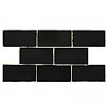 Chester Subway Wall Tile - 3" x 6" - Nero - Per Case of 44 - 6.02 Sq. Ft