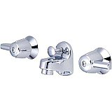Shelf Back Lavatory Sink Faucet 4" to 6" Adjustable Centers - Chrome