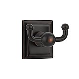 Solid Brass Double Hook - Multiple Backplates and Finishes Available