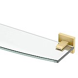 Elevate Glass Shelf - Brushed Brass