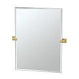 Elevate Rectangle Mirror - Brushed Brass