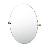 Latitude 2 Large Oval Mirror - Brushed Brass