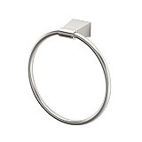 Bleu Solid Brass Towel Ring - Satin Nickel