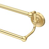 Designer II Double Towel Bar - Brushed Brass