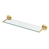 Designer II Glass Shelf- Brushed Brass