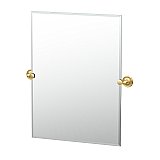 Designer II Rectangle Mirror - Brushed Brass