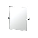 Waterline Solid Brass 24" Frameless Rectangle Mirror - Chrome