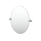 Waterline Solid Brass 26-1/2" Frameless Oval Mirror - Chrome