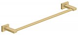 Modern Geometric 24" Towel Bar -  Satin Brass