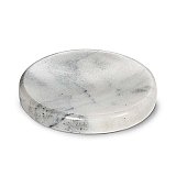 Round White Carrara Marble Soap Dish