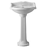 Vitreous China Small 23" Traditional Pedestal Sink