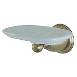 Heritage Collection Porcelain and Metal Wall Mounted Soap Dish - Vintage Brass