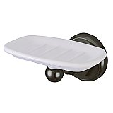 Metropolitan Collection Porcelain and Metal Wall Mounted Soap Dish - Oil Rubbed Bronze