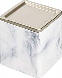 Dakota Collection White Marble Resin Canister